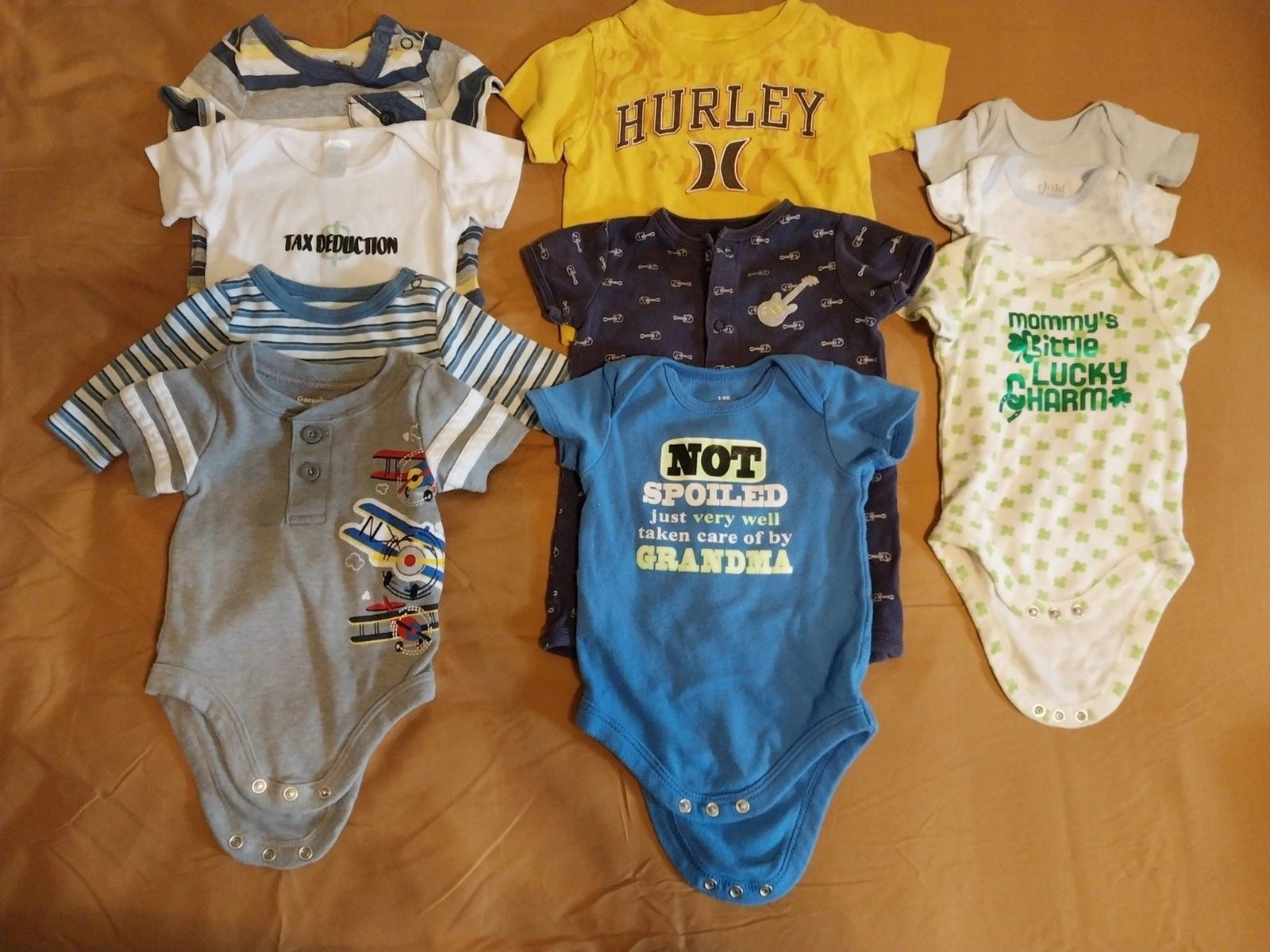 Carter's, Garanimal, Hurley Infant Boys Clothing Lot of 10 Sizes NB-6m B189