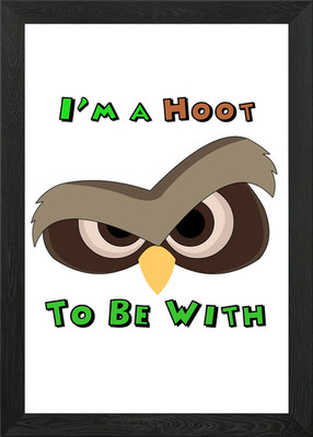 Im A Hoot Angry Owl Face Gerahmtes Wandbild Poster Leinwanddruck Bild