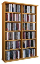 VCM - Holz CD DVD Stand Regal Schrank  Ronul H. 92 x B. 60 x T. 18 cm