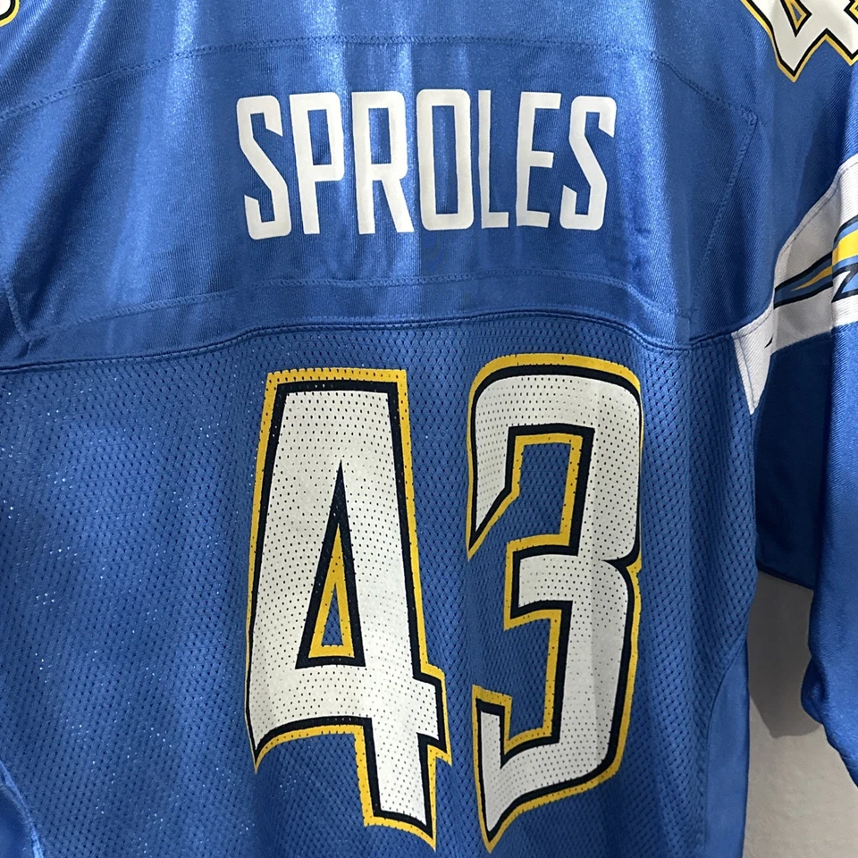 Camiseta Darren Sproles San Diego Chargers Reebok - Talla Grande - Azul Polvo Foto 3 de 4