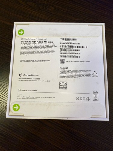 Apple Mac mini M4 256 GB SSD 16 GB RAM with 3-Year AppleCare+ READ DESC. - Photo 2/4