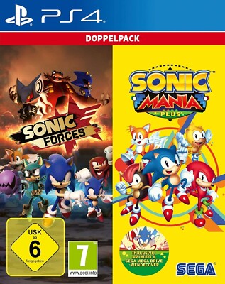 Sonic Forces + Sonic Mania Plus PlayStation 4 PS4 Spiel USK 6 sehr gut Deutsch