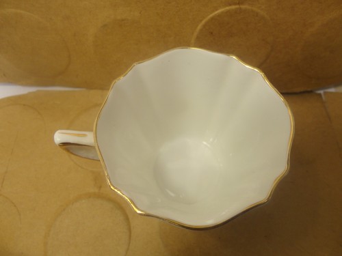 Rosina Cup & Saucer, Pink  Rose Pattern, England (Used/EUC) - Picture 6 of 12