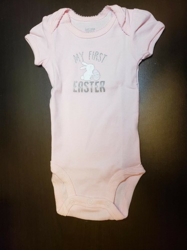 GIRLS INFANT CARTER'S MY FIRST EASTER PINK SIZE 3 MONTHS BUNNY BODYSUIT NWT - Picture 3 of 12