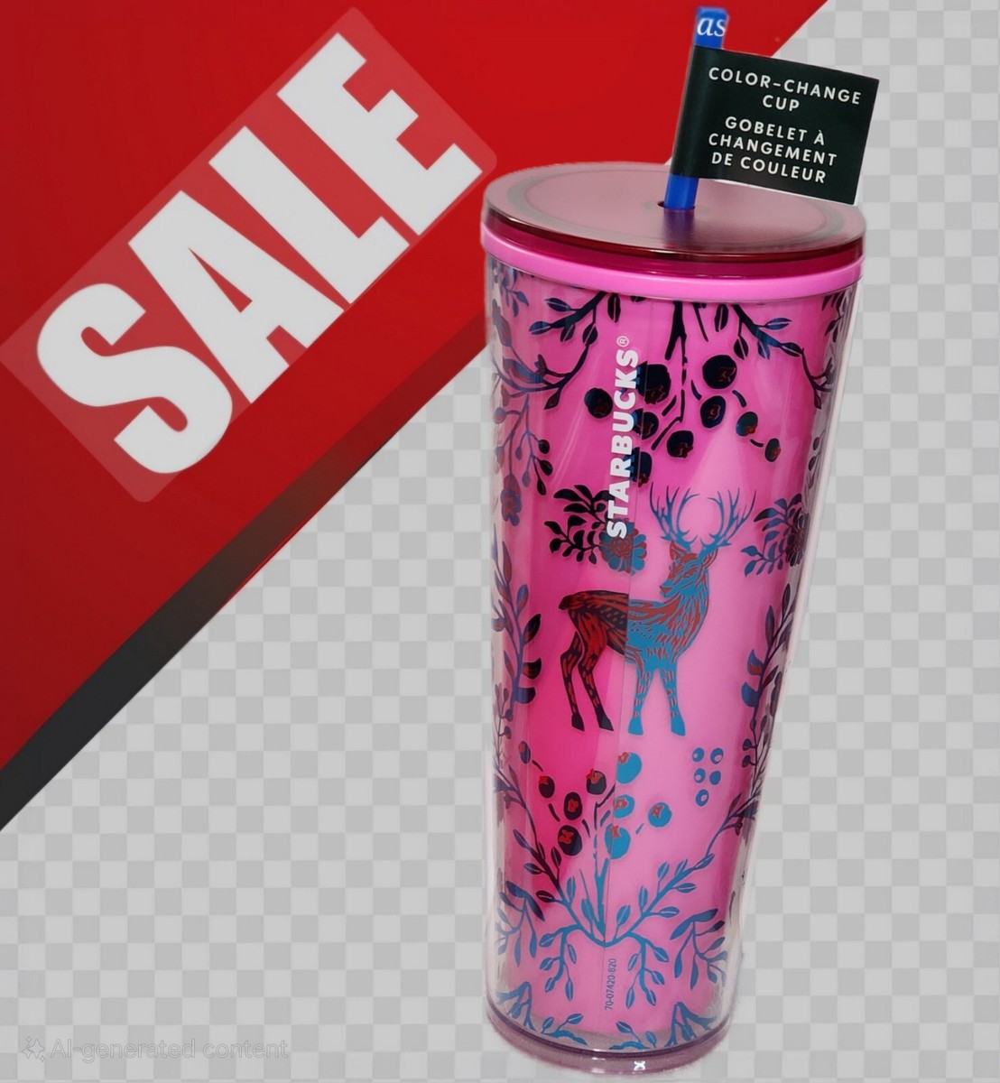 Starbucks Christmas Holiday 2022 Reindeer Color Change 24oz Cold Cup  Tumbler NWT | eBay