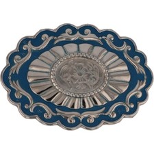 Cowboy Cowgirl Rancher Flower Floral Western Ranch Rodeo Nos Vintage Belt Buckle