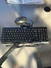 Acer KB69211 USB DKUSB1P00U Wired Keyboard & Mouse Black New Open Box