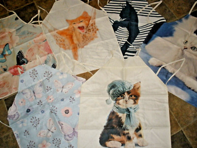 NEW Full Size Apron Cat or Butterfly Themed (You Choose) (SU106)
