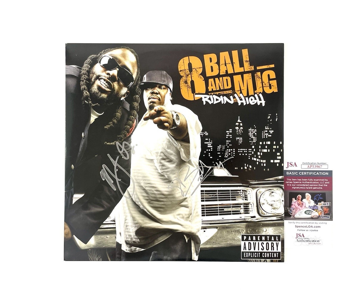 Mr 8 BALL G-RAP G-FUNK レコード 8Ball & MJG Signed Ridin' High 1st Press Vinyl Record Album Rap