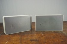 2x Vintage Speakers Brown L480 / 1 Pair Box Speaker White 70s