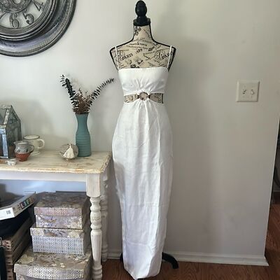 NWT Revolve Rumer The Label Avalon Ring White Linen Maxi Dress Women's size XS | eBay NWT Revolve Rumer The Label Avalon Ring White Linen Maxi Dress Women's size XS | eBay
