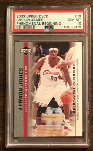 Lebron James 2003-04 Upper Deck Phenomenal Beginnings #19 Rookie card PSA 10