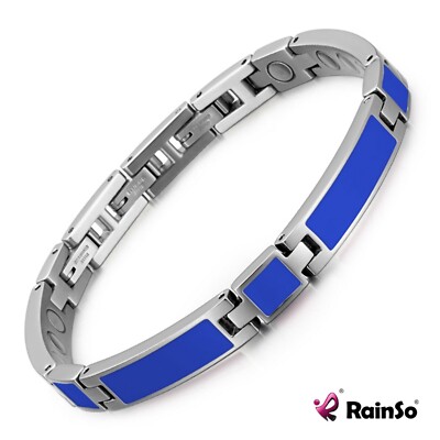 Rainso  Magnetfeldtherapie Armband, Farbe blau verstellbar mit einfachem 2 Clip System