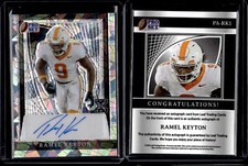 2024 Leaf Pro Set Metal Football Autographs Crystal Black AUTO Ramel Keyton /15