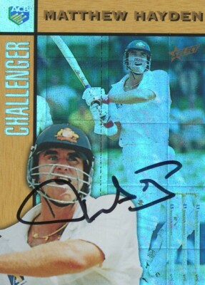 Signed 1998 1999 Australia Test Cricket Select Challenge Card - Matthew Hayden