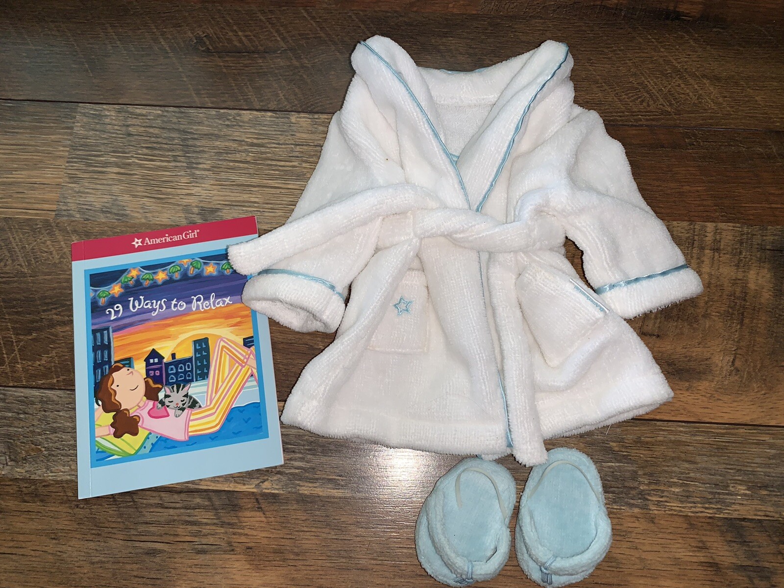 American Girl Doll Spa Robe Slippers Book eBay