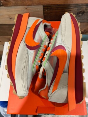 Nike LD Waffle Sacai Orange Blaze Clot Kiss of Death Men sz 8 DH1347-100  NEW 