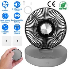 4 Speeds USB Rechargeable Mini Cooling LED Fan Clip On Desk Stroller Portable