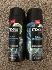 2X Axe Fine Fragrance Collection Premium Deodorant Body Spray Aqua Bergamot