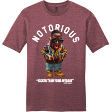 NEW ART SOCIETY SWOD BIGGIE TOON TEE SHIRT HEATHER CARDINAL SM-4XL MADE IN USA