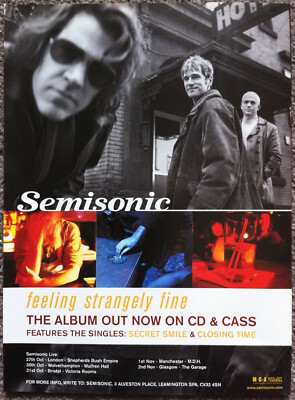 SEMISONIC - FEELING STRANGELY FINE 1999 Full page UK magazine ad