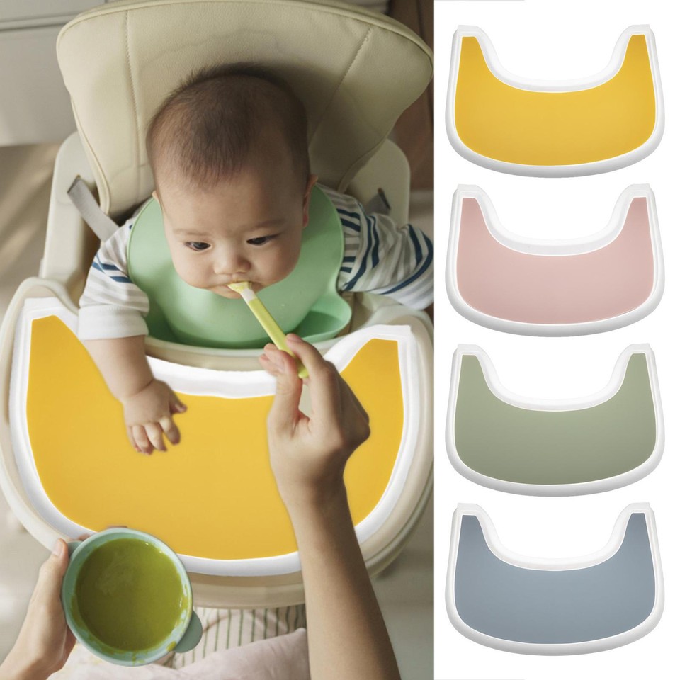 High Chair Placemat Foodsafe Silicone High Chair Food Catcher Tray For