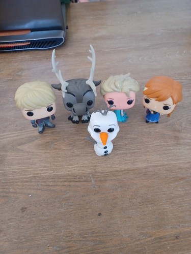 Funko Pop! Frozen Lot of 5, Ana , Elsa Olaf , Sven & Kristoff , Loose