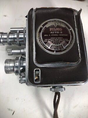 Bell & Howell Filmo AUTO-8 - 8mm movie camera w/two lenses and