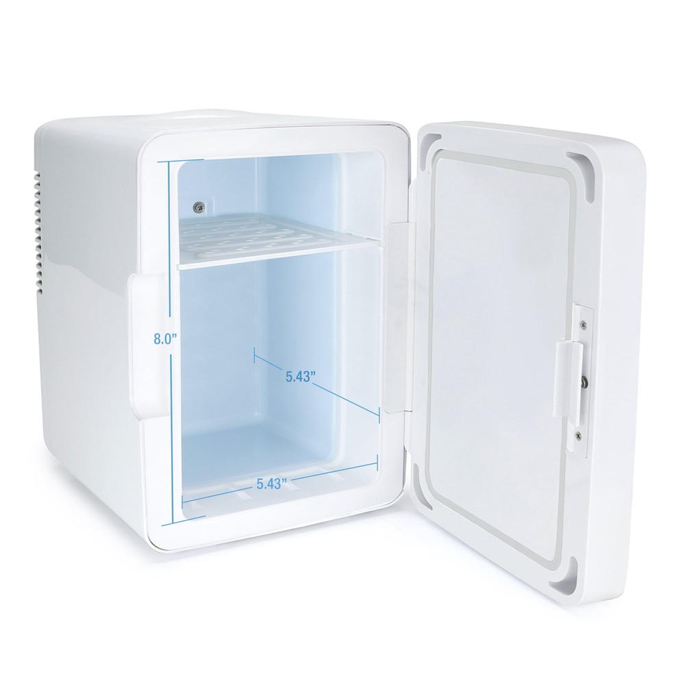 White Marble Mini Fridge Small Space Cooler