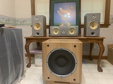 A Set Of B & W Speakers Front , Center Dm601 S3, Lcr 60 S3 And Asw 650 Subwoofer