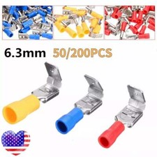 Red Blue Yellow PVC Insulated Piggyback Wire Crimp Connectors Spade Terminals