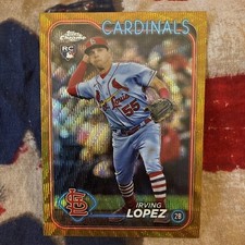 2024 Topps Chrome - Gold Wave Refractor /50 #95 Irving Lopez (RC) Cardinals