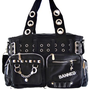 black canvas handbag