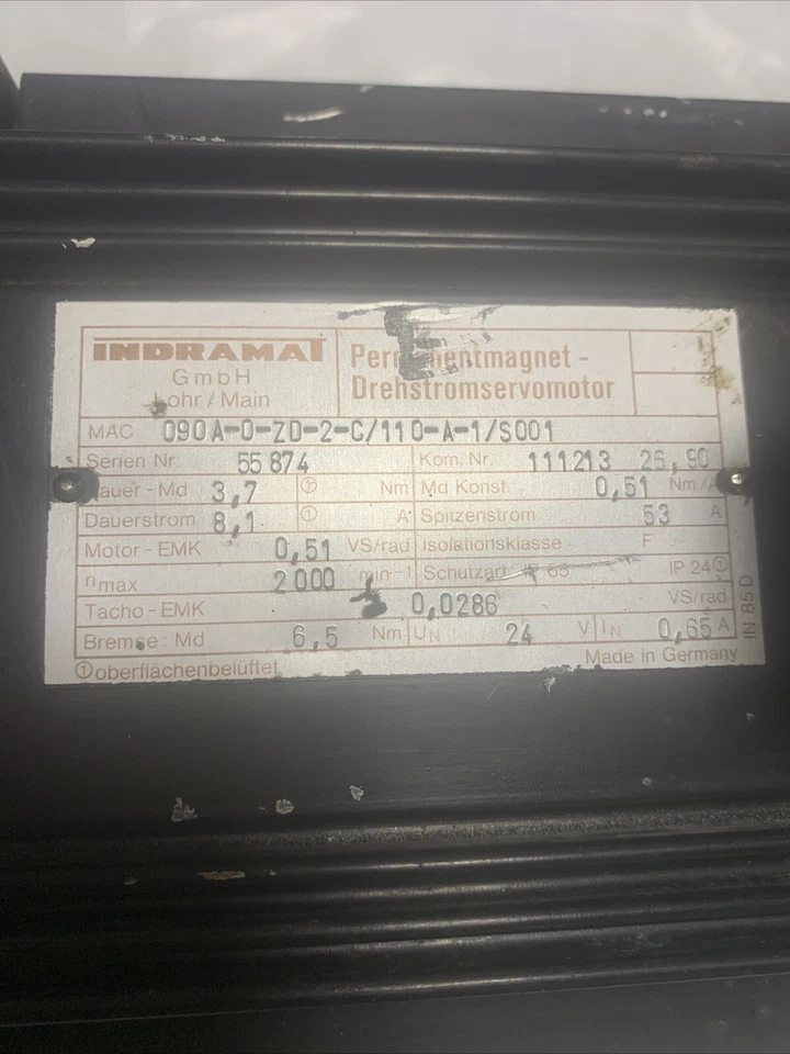 MAC 090A-0-ZD-2-C/110-A-1-/S001 INDRAMAT 090A-0-ZD-2-C/110-A-1-/S001 - Image 2 of 4