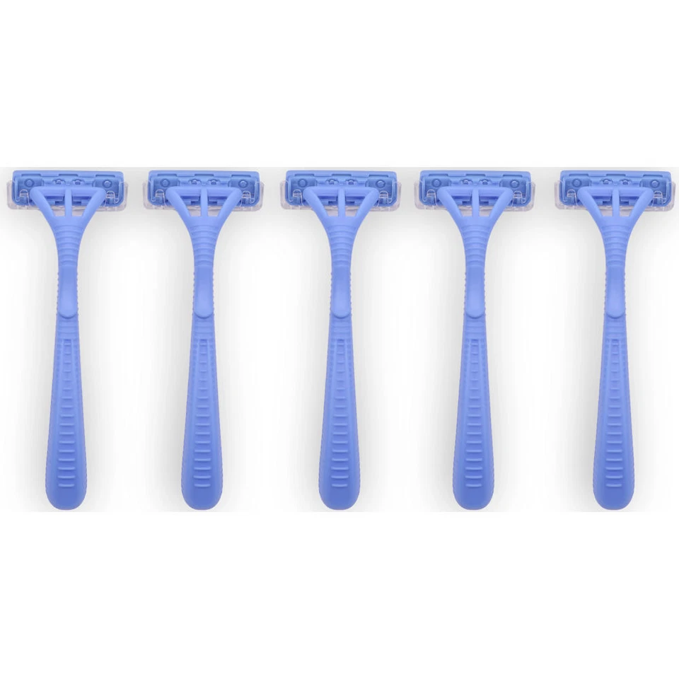 Disposable Razors - 5 Pack Mens Women Sensitive Beard Head Shavers Razor Blade