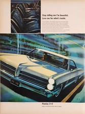 1965 Print Ad Pontiac 22 Two-door Car With 421 Cubic Inch Engine Wide Track