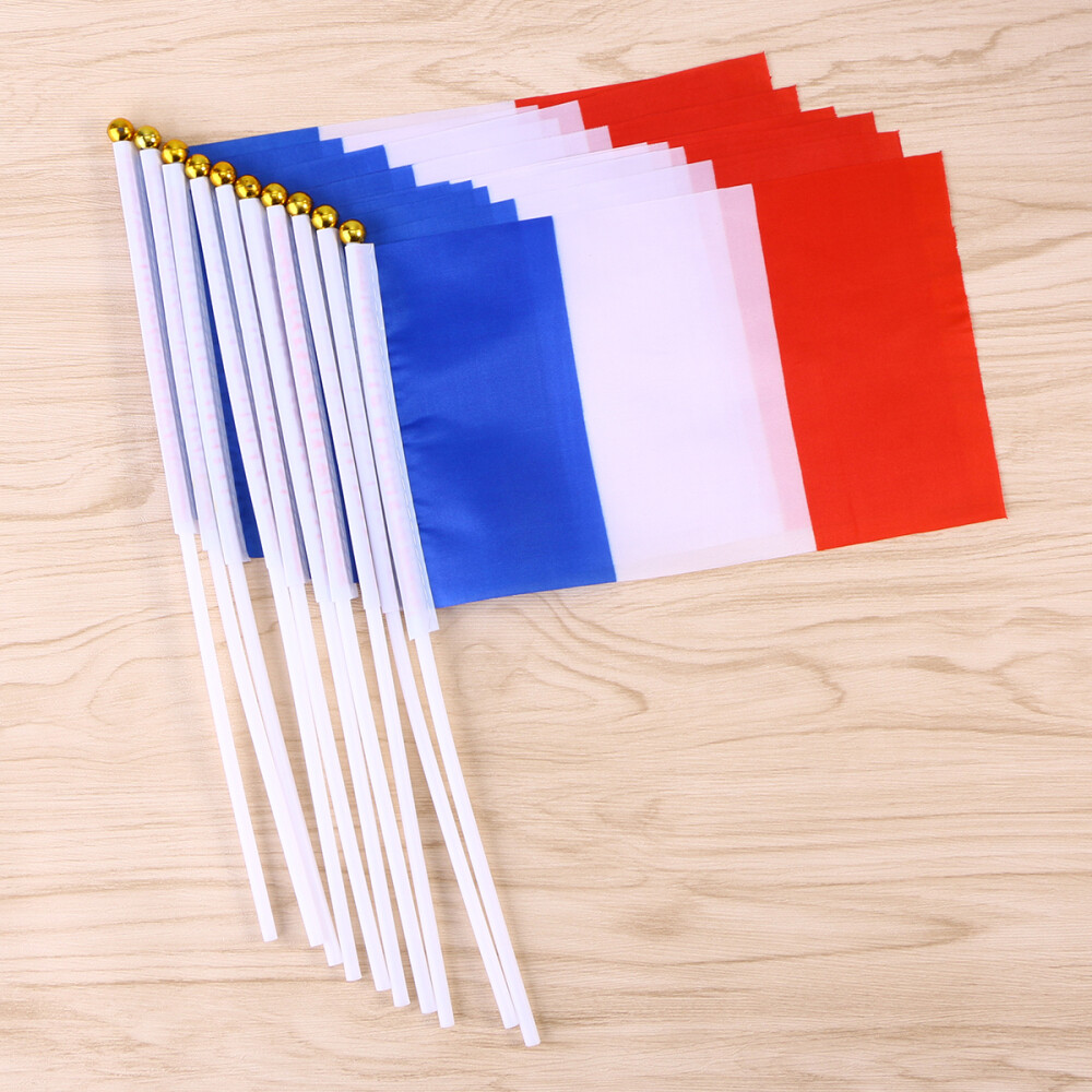 10 Pcs Mini France Flag French Hand Held Small National Country eBay