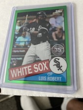 2020 Topps Chrome Luis Robert RC 1985 Topps 35th Anniversary Green Refractor /99