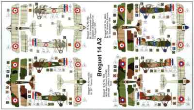 1/144 WW1 Bomber Breguet 14 A2 [4 x Options] 2in1 #14427 VALOM