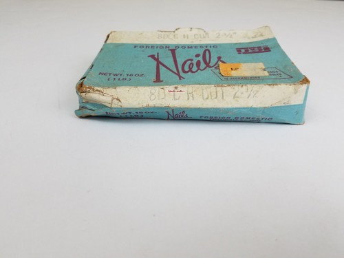 Vintage Hardened Square Nails 8-D C.H. CUT USI Foreign Domestic 2 1/2" Long - Picture 2 of 9