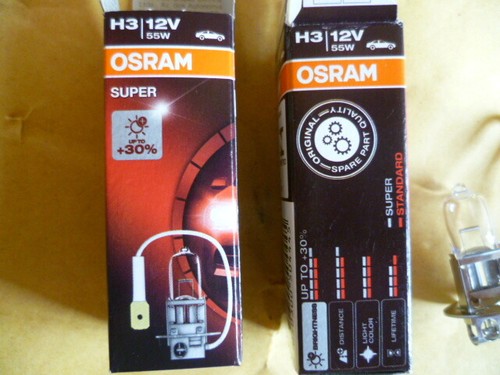 2 Lights OSRAM Super H3 12V 55W - Picture 3 of 5