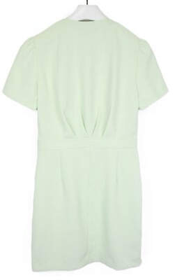 専用1 SANDRO Emerson Dress Women's EU 36 Short Sleeve Ruffle Snap Button
