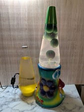 Vintage PEACE Lava Lamp WITH 2 32oz GLOBES Ce...
