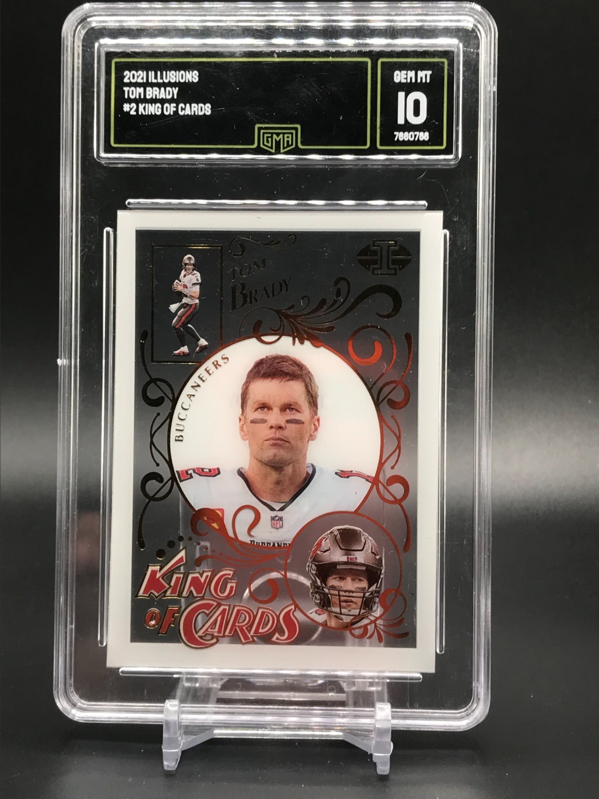 2021 Panini Illusions - King of Cards Acetate Tom Brady #KC-2 GMA GEM MINT 10