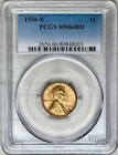 1936 S LINCOLN WHEAT PENNY CENT PCGS MS66 RED