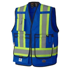 Pioneer Safety Hi-Viz Arc Rated Surveyor Vest, Blue, 3XL (V2540780U-3XL)