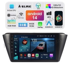 Für Skoda Fabia III 2014-2020 8-Core 4+64G Android 14 Autoradio Carplay GPS Navi