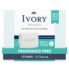 Sensitive Bar Soap, Designed for Whole Family, Fragrance Free, 99.44 Pure Formu
