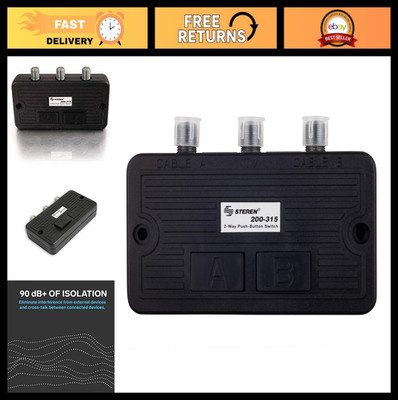 2 Way Coax Splitter - Antenna & Coax Cable Adapter - Manual Transfer Switch for
