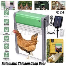 Solar Chicken Coop Door Opener Automatic Timer Auto Light Sensor Remote Control